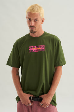 RISKY BUSINESS T-SHIRT TROPICAL GREEN