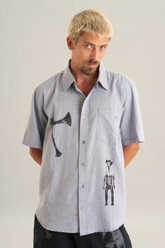 CAMISA QUADRICULADA MÁSCARAS ANCESTRAIS