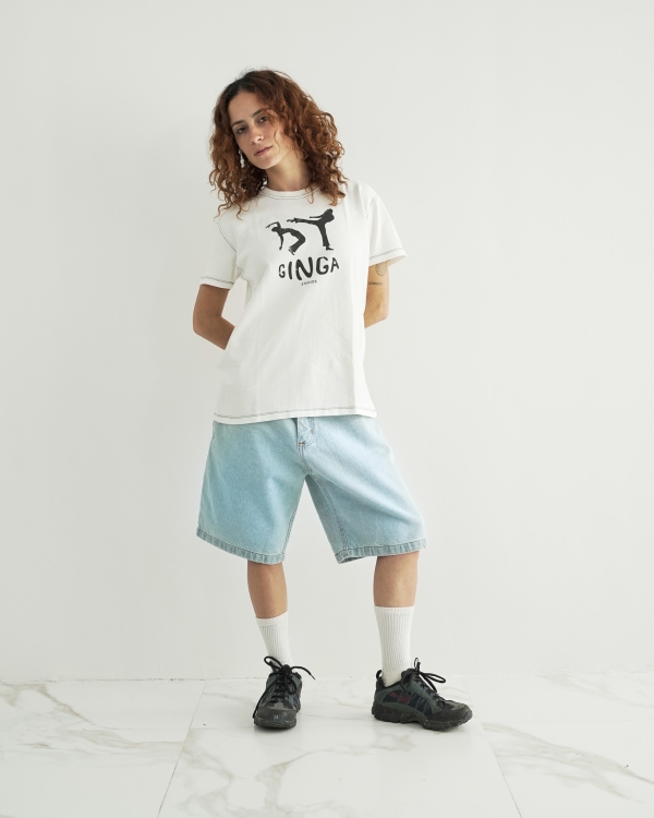 CAPOEIRA SHORTS - CLEAR BLUE WASH - Image 4