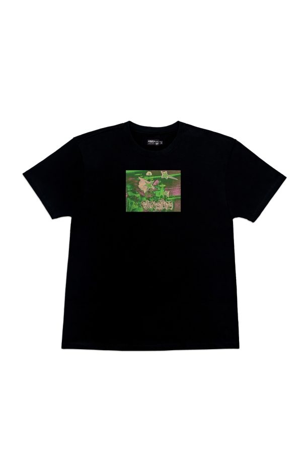 VINTAGE NEON GINGA STUDIOS T-SHIRT BLACK