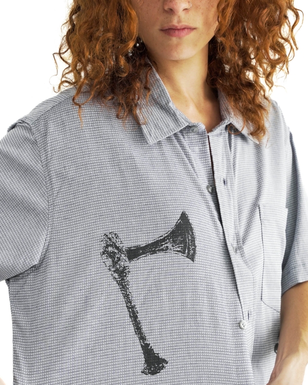 CAMISA QUADRICULADA MÁSCARAS ANCESTRAIS