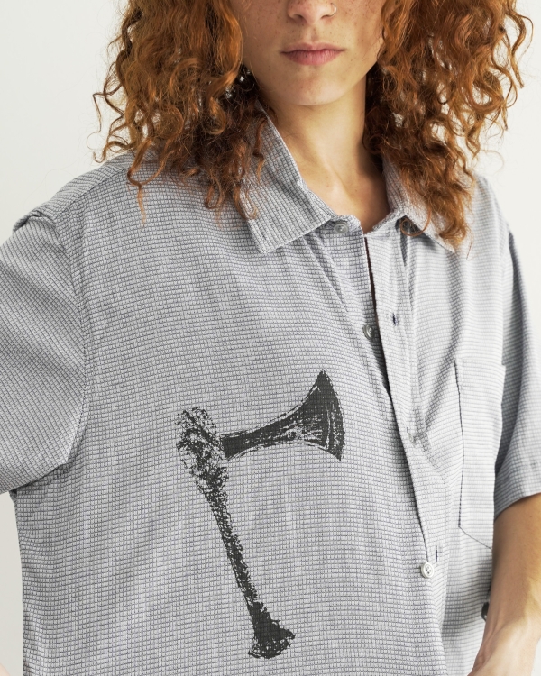 CAMISA QUADRICULADA MÁSCARAS ANCESTRAIS